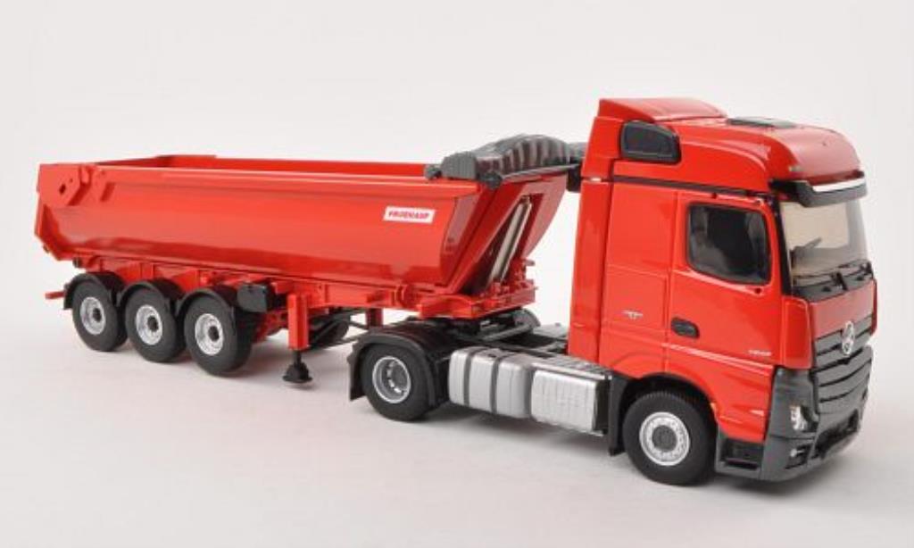 Mercedes Actros 1/43 Eligor 2 Bigspace red mit Fruehauf Muldenkipper-Anhanger diecast model cars