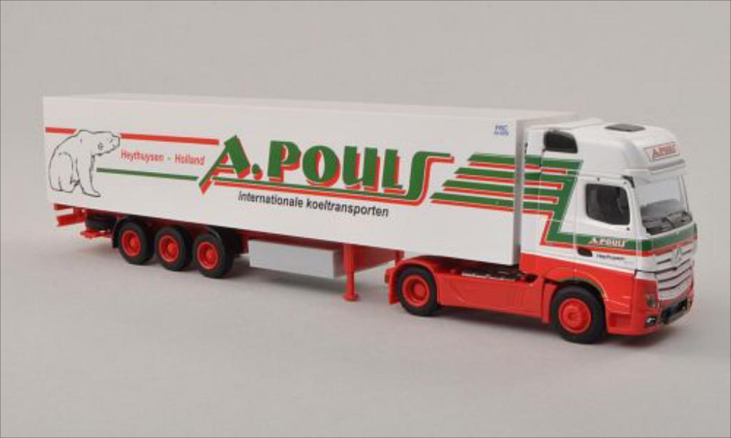Mercedes Actros 1/87 AWM 2 Gigaspace A.Pouls (NL) Kuhlkoffer-SZ diecast model cars