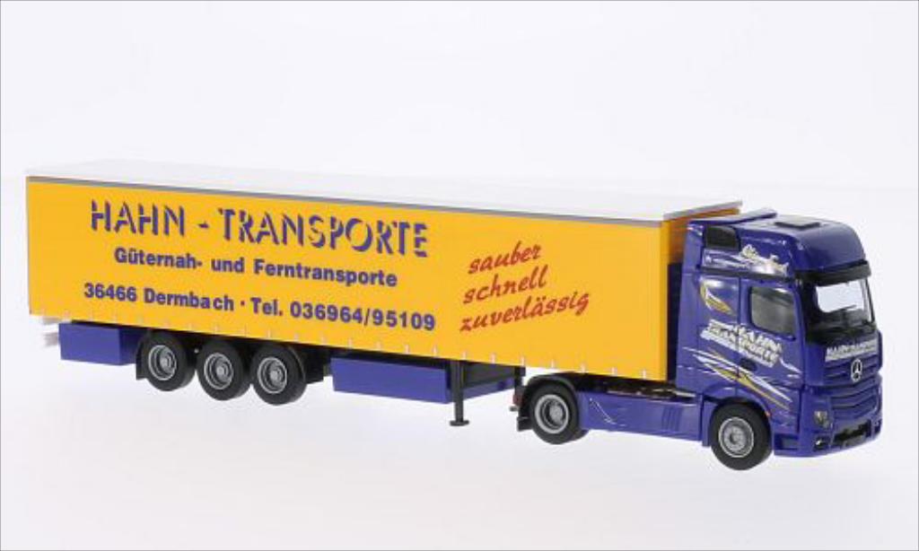 Mercedes Actros 1/87 AWM 2 Gigaspace Hahn-Transporte Gardinenplanen-SZ diecast model cars