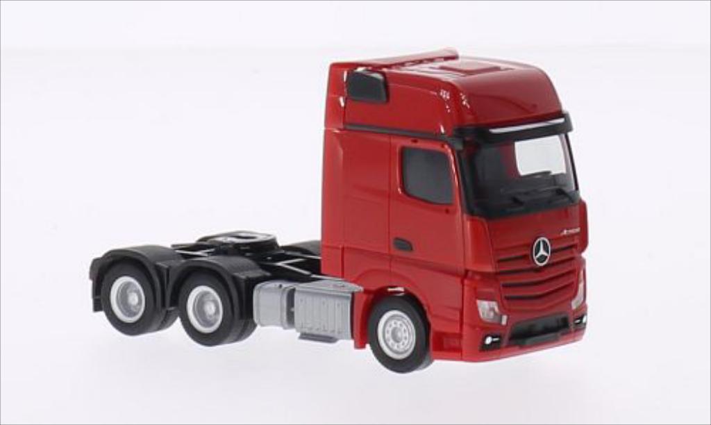 Mercedes Actros 1/87 Herpa Gigaspace 6x4 red diecast model cars