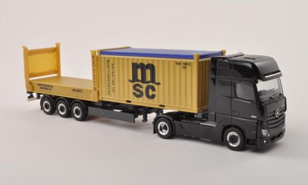 Mercedes Actros 1/87 Herpa Gigaspace MSC Container-SZ 2011 diecast model cars