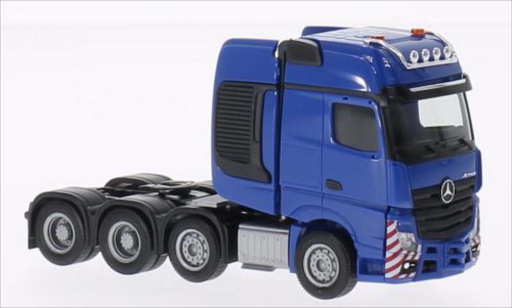 Mercedes Actros 1/87 Herpa Gigaspace SLT Schwerlastzugmaschine blue diecast model cars