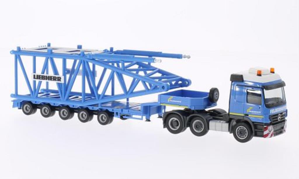 Mercedes Actros 1/87 Herpa L 02 Felbermayr (A) Semitieflader-SZ mit Anlenkstuck fur Liebherr LR 1600/2 diecast model cars