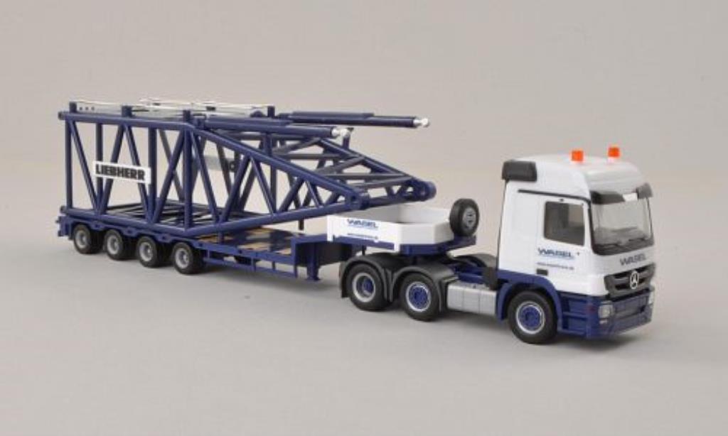 Mercedes Actros 1/87 Herpa L 08 Wasel Krane Semitieflade-SZ mit Anlenkstuck fur Liebherr LR 1600/2 diecast model cars