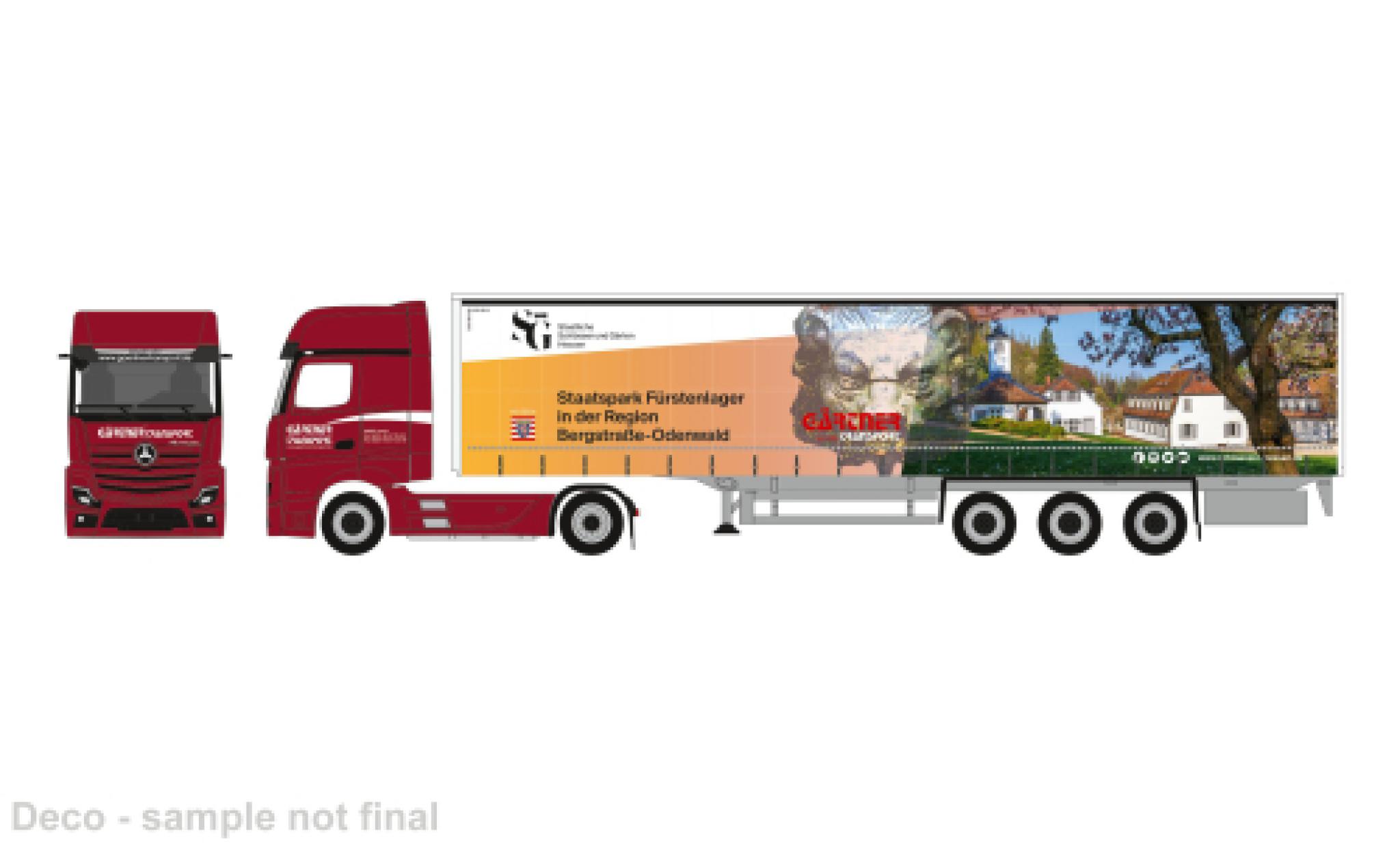 Mercedes Actros 1/87 Herpa L G&auml;rtner Transporte/Staatspark F&uuml;rstenlager 1:87 diecast model cars