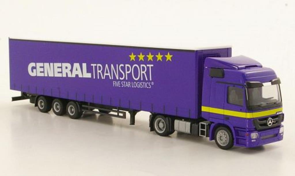 Mercedes Actros 1/87 Herpa L General Transport Lowliner-Sattelzug diecast model cars