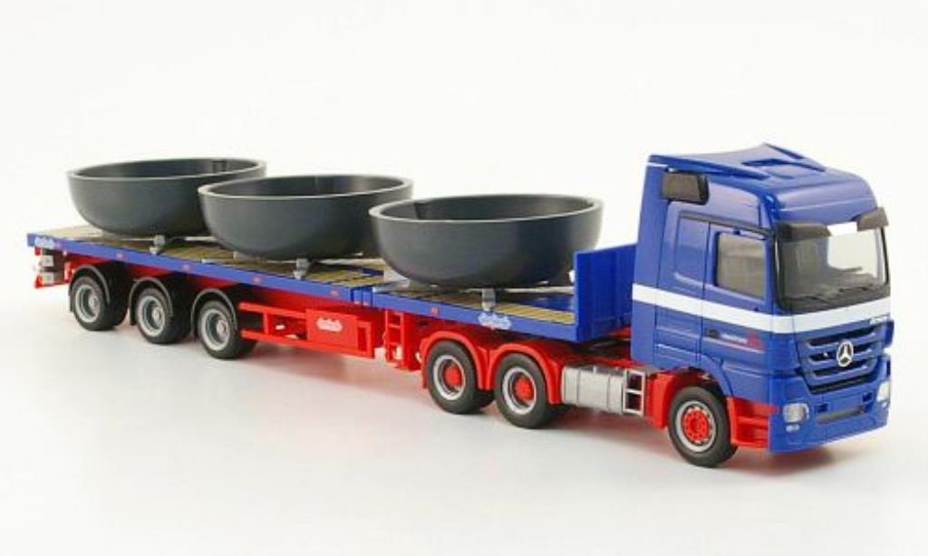 Mercedes Actros 1/87 Herpa LH 08 Riwatrans Teletrailer-Sattelzug mit Ladegut diecast model cars