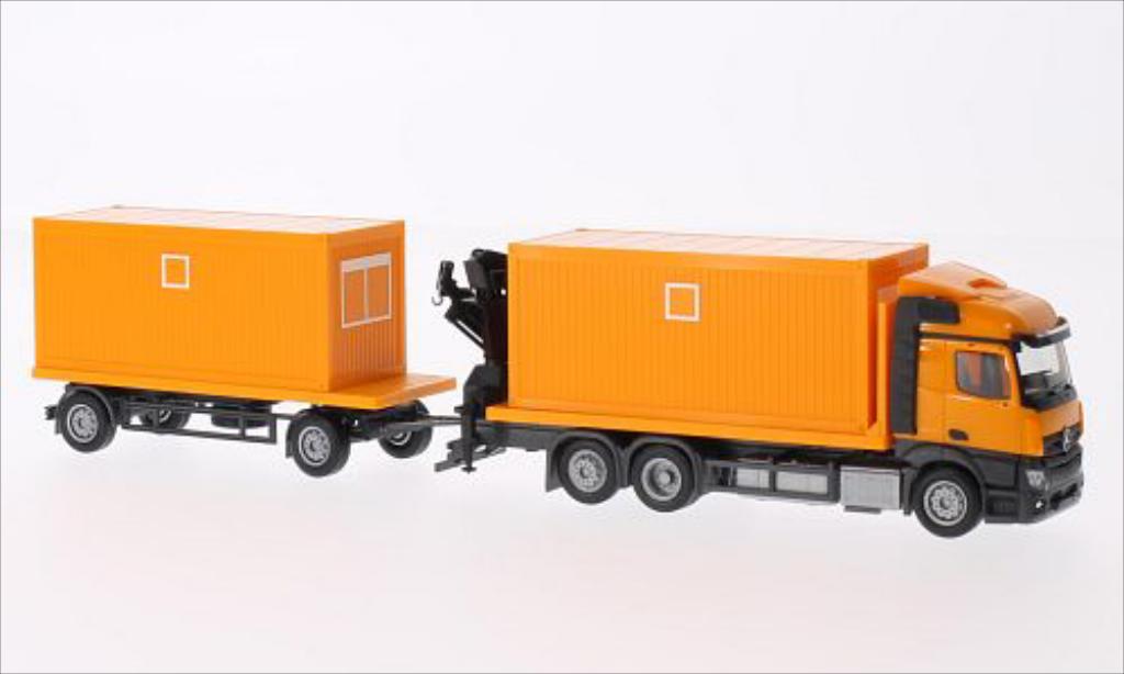 Mercedes Actros 1/87 Herpa Streamspace 2.3 orange diecast model cars