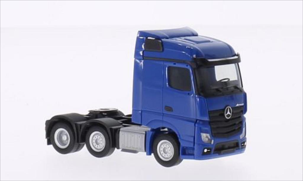 Mercedes Actros 1/87 Herpa Streamspace 6x2 blue diecast model cars