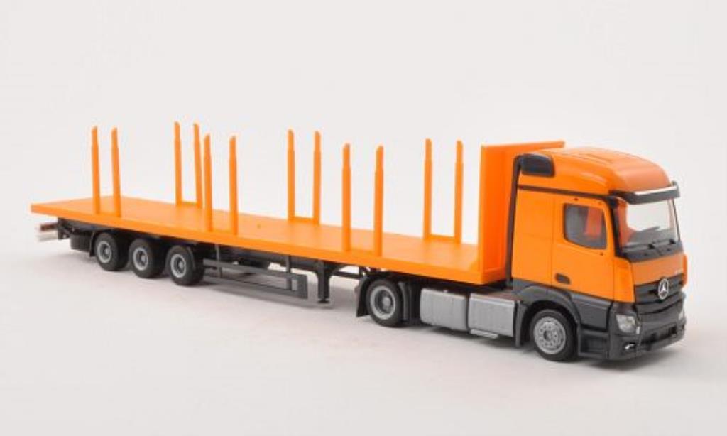 Mercedes Actros 1/87 Herpa Streamspace orange Lowliner-Rungen -SZ diecast model cars