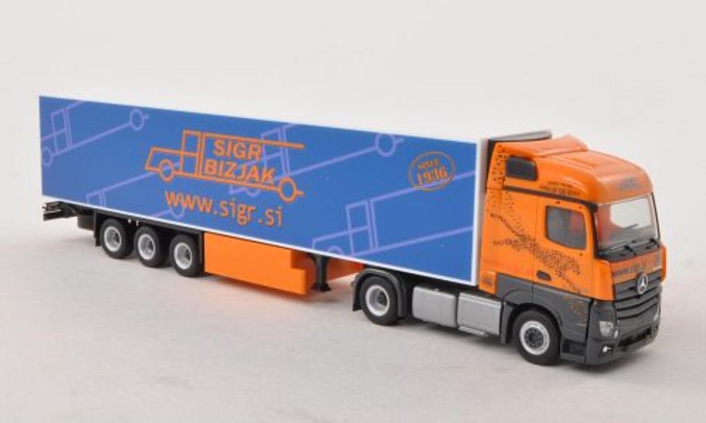 Mercedes Actros 1/87 Herpa Streamspace Sigr Bizjak (SI) Kuhlkoffer-SZ diecast model cars