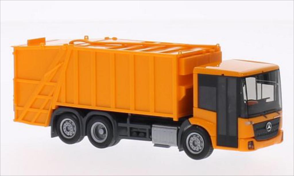 Mercedes Econic 1/87 Herpa Pressmullwagen orange diecast model cars