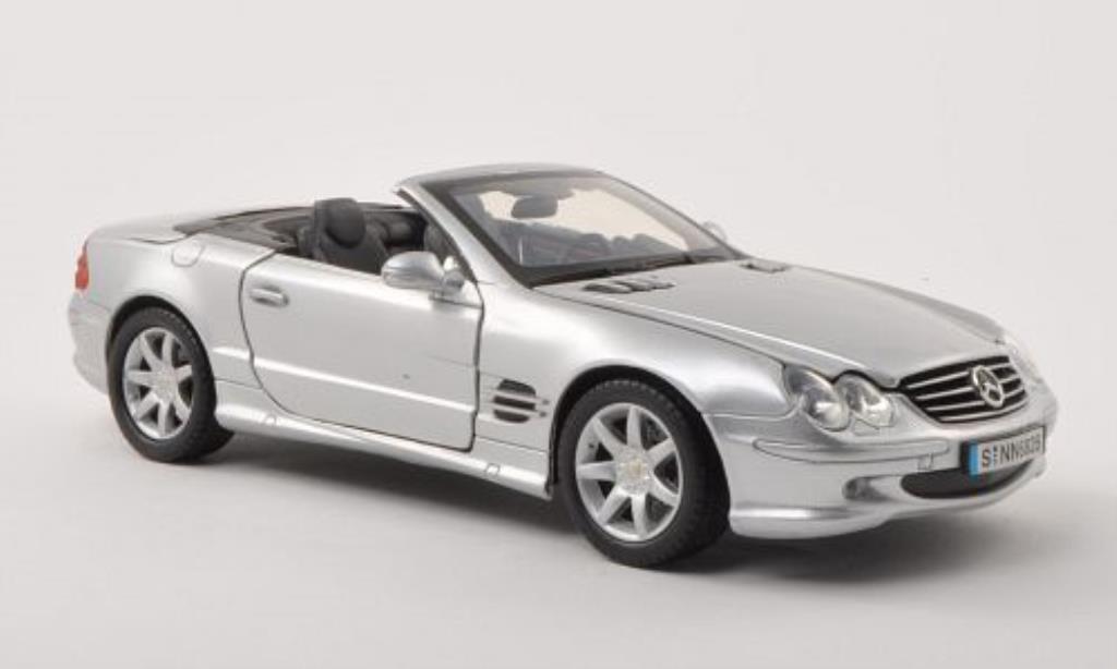 Mercedes Classe SL 500 1/18 Motormax 500 (R230) grey mit Klappverdeck 2002 diecast model cars
