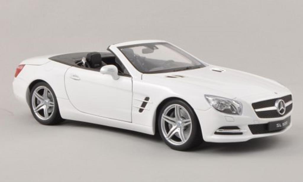 Mercedes Classe SL 500 1/18 Welly 500 (R231) white Verdeck geoffnet 2012 diecast model cars