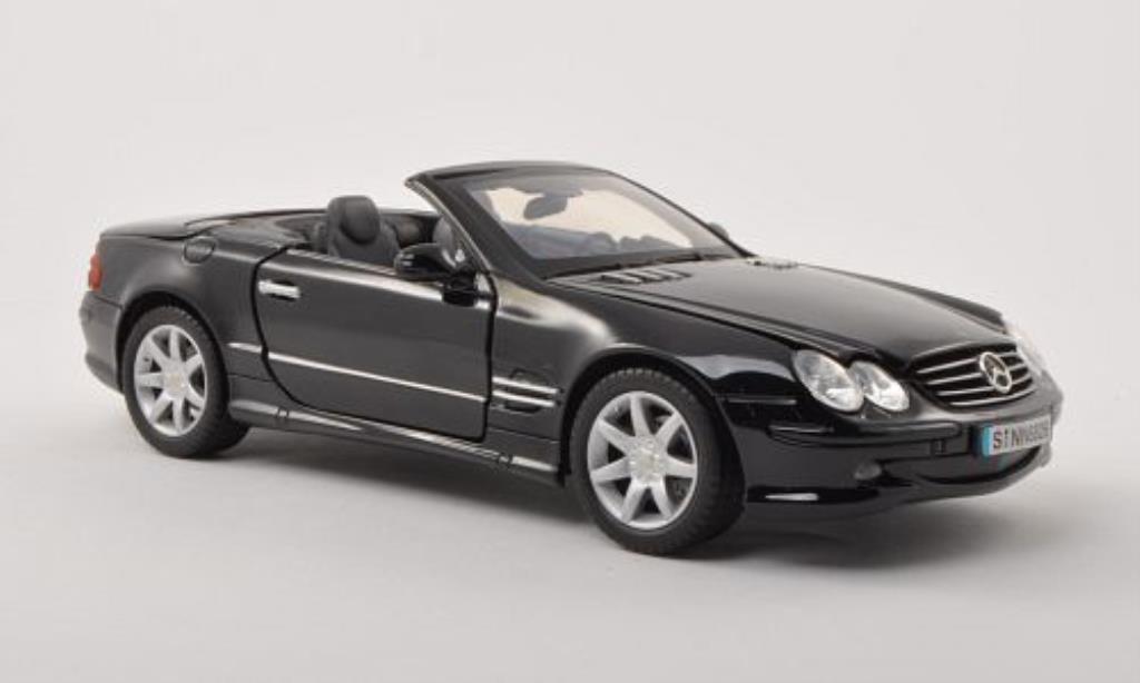 Mercedes Classe SL 500 1/18 Motormax 500 black mit Klappverdeck 2002 diecast model cars