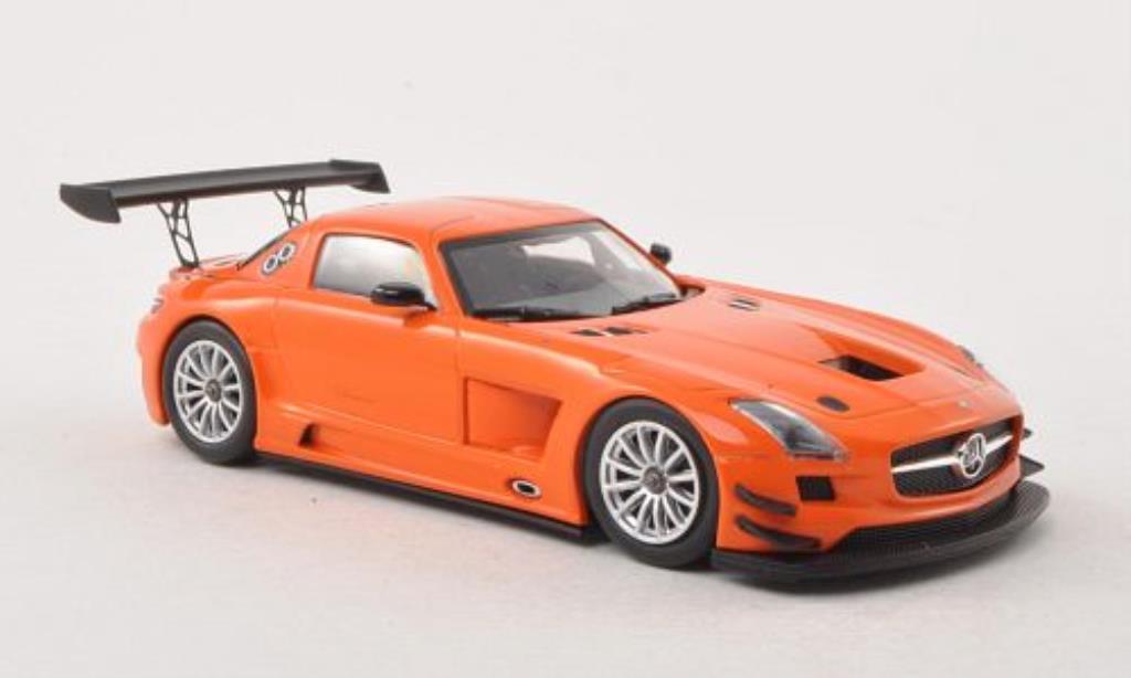 Mercedes SLS 1/43 Minichamps AMG GT3 orange Plain Body Version 2011 diecast model cars