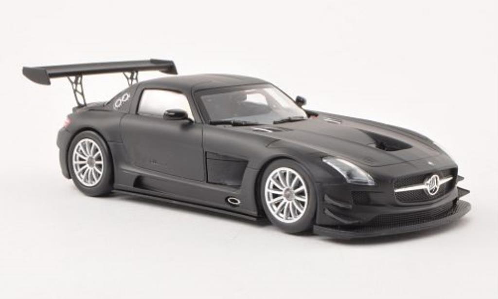 Mercedes SLS 1/43 Minichamps AMG GT3 matt-black Plain Body Version 2011 diecast model cars