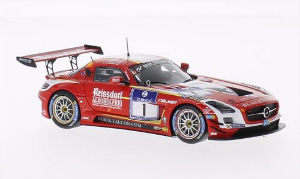 Mercedes SLS 1/43 Spark AMG GT3 No.1 Black Falcon Team Reissdorf Alkoholfrei 24h Nurburgring 2014 /D.Arnold diecast model cars