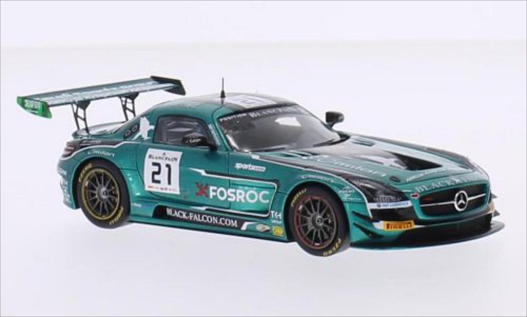 Mercedes SLS 1/43 Spark AMG GT3 No.21 Black Falcon Racing 24h Spa 2015 /A.Al diecast model cars