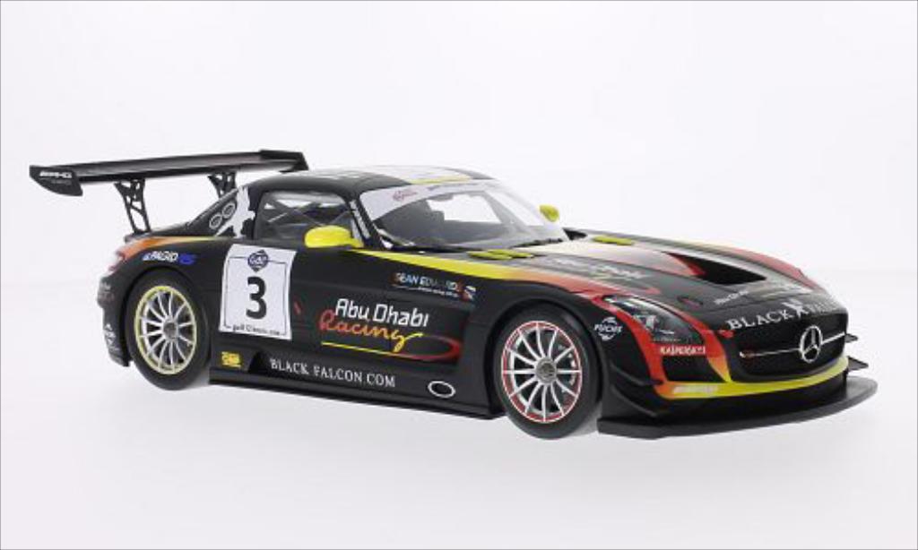 Mercedes SLS 1/18 Minichamps AMG GT3 No.3 Black Falcon 24h Abu Dhabi 2013 diecast model cars