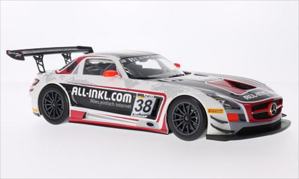 Mercedes SLS 1/18 Minichamps AMG GT3 No.38 Munnich Motorsport FIA GT1 World Championship 2012 /M.Winkelhock diecast model cars