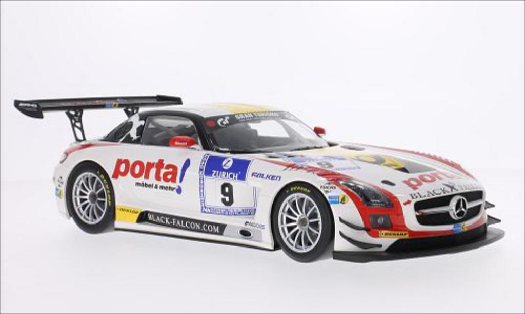 Mercedes SLS 1/18 Minichamps AMG GT3 No.9 Black Falcon Porta 24h Nurburgring 2013 /K.Thiim diecast model cars