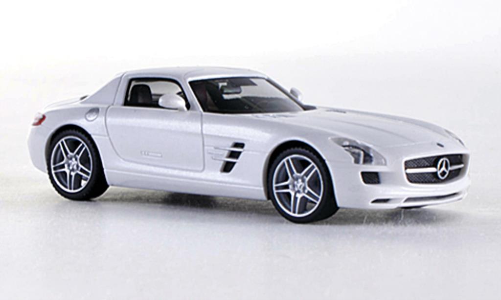 Mercedes SLS 1/87 Herpa AMG white diecast model cars