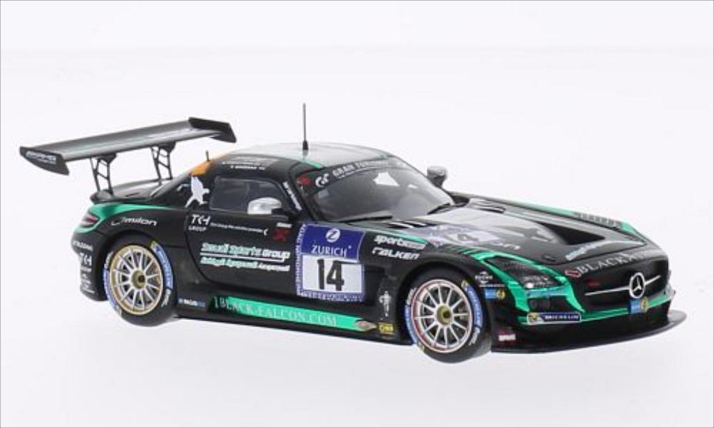 Mercedes SLS 1/43 Spark AMG No.14 Black Falcon 24h Nurburgring 2014 diecast model cars