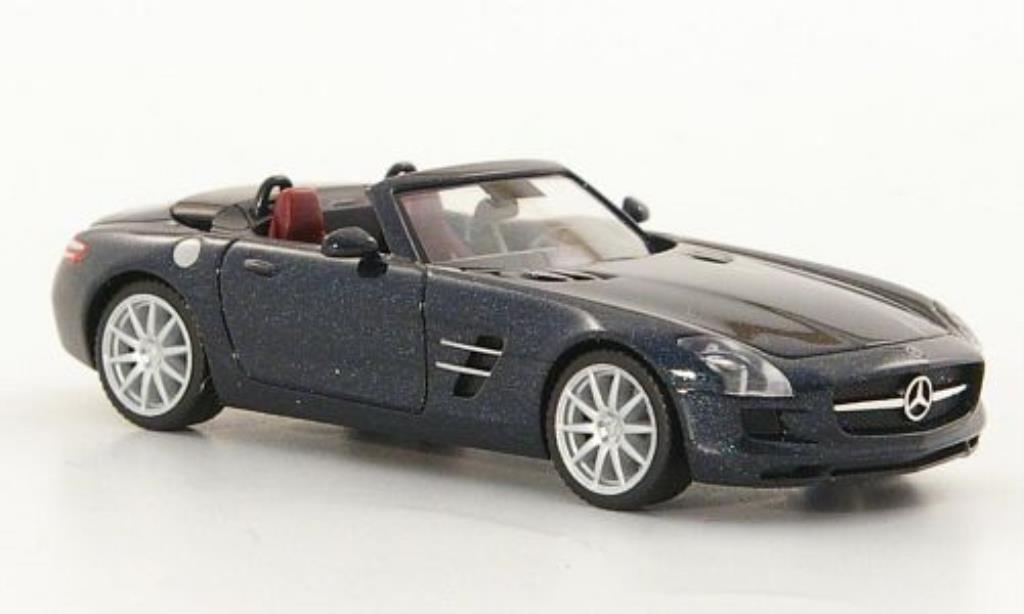 Mercedes SLS 1/87 Herpa AMG Roadster (R197) blue 2011 diecast model cars