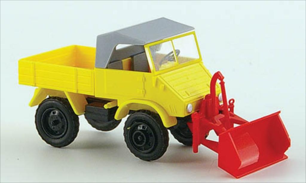 Mercedes Unimog 1/87 Epoche 411 yellow diecast model cars