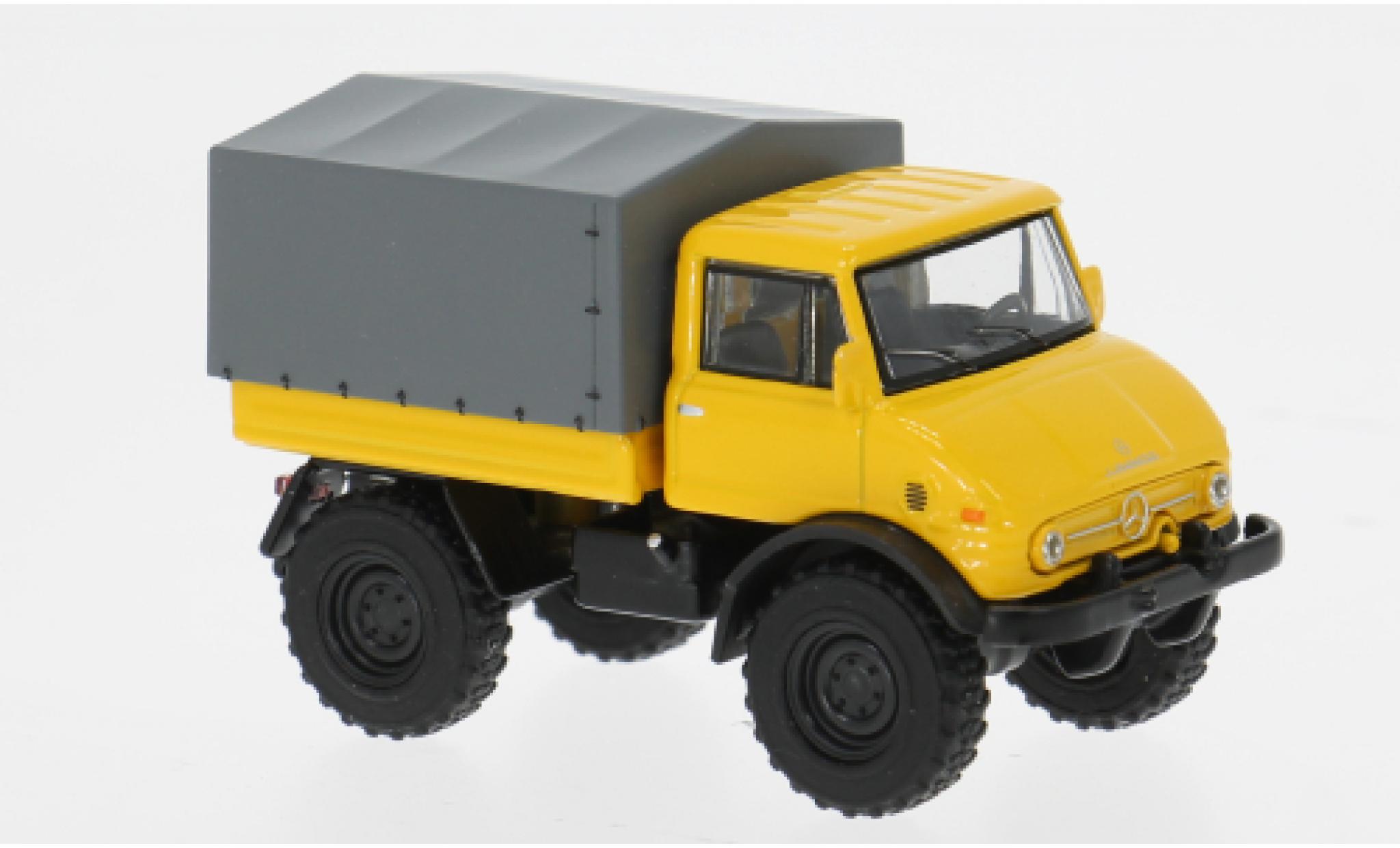 Mercedes Unimog 1/64 Schuco U406 yellow/grey 1:64 diecast model cars