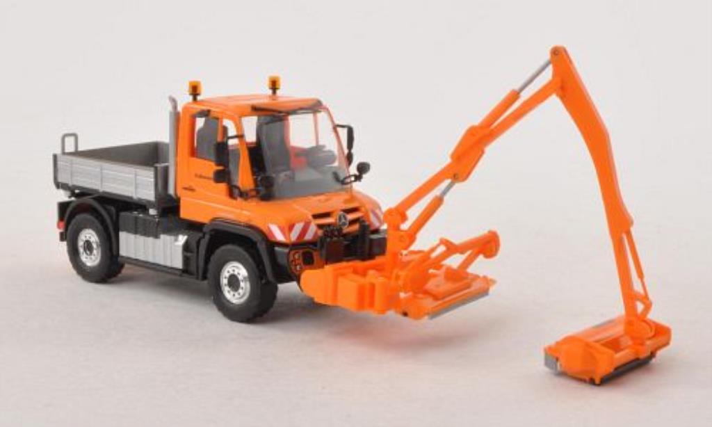 Mercedes Unimog 1/87 Busch U430 Pritsche Strassenmeisterei mit Mahwerk diecast model cars