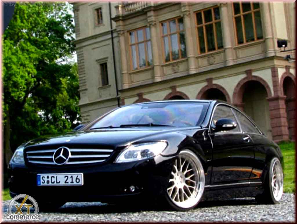 Mercedes Classe CL 1/18 Autoart black jantes bbs bords larges 19 pouces diecast model cars