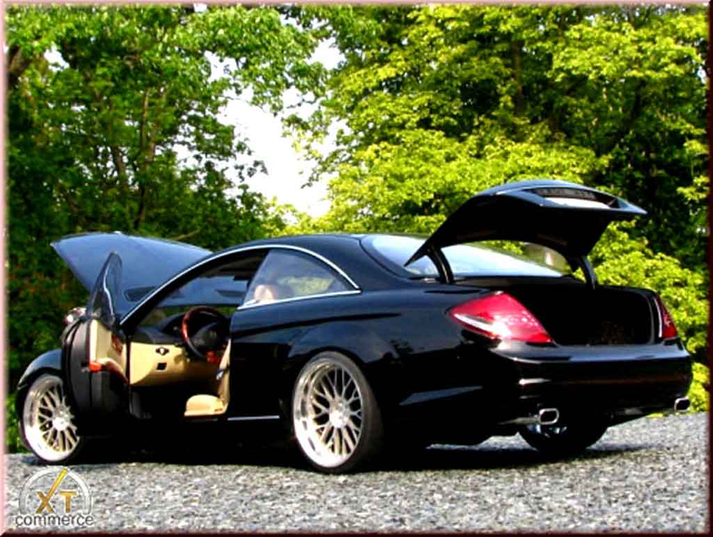 Mercedes Classe CL Base black jantes bbs bords larges 19 pouces 1/18 Autoart