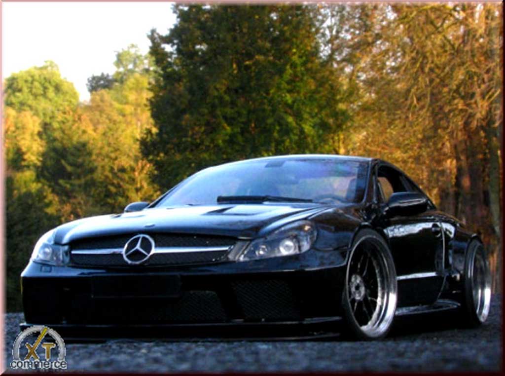Mercedes Classe SL 65 amg black jantes 19 et 20 pouces 1/18 Minichamps