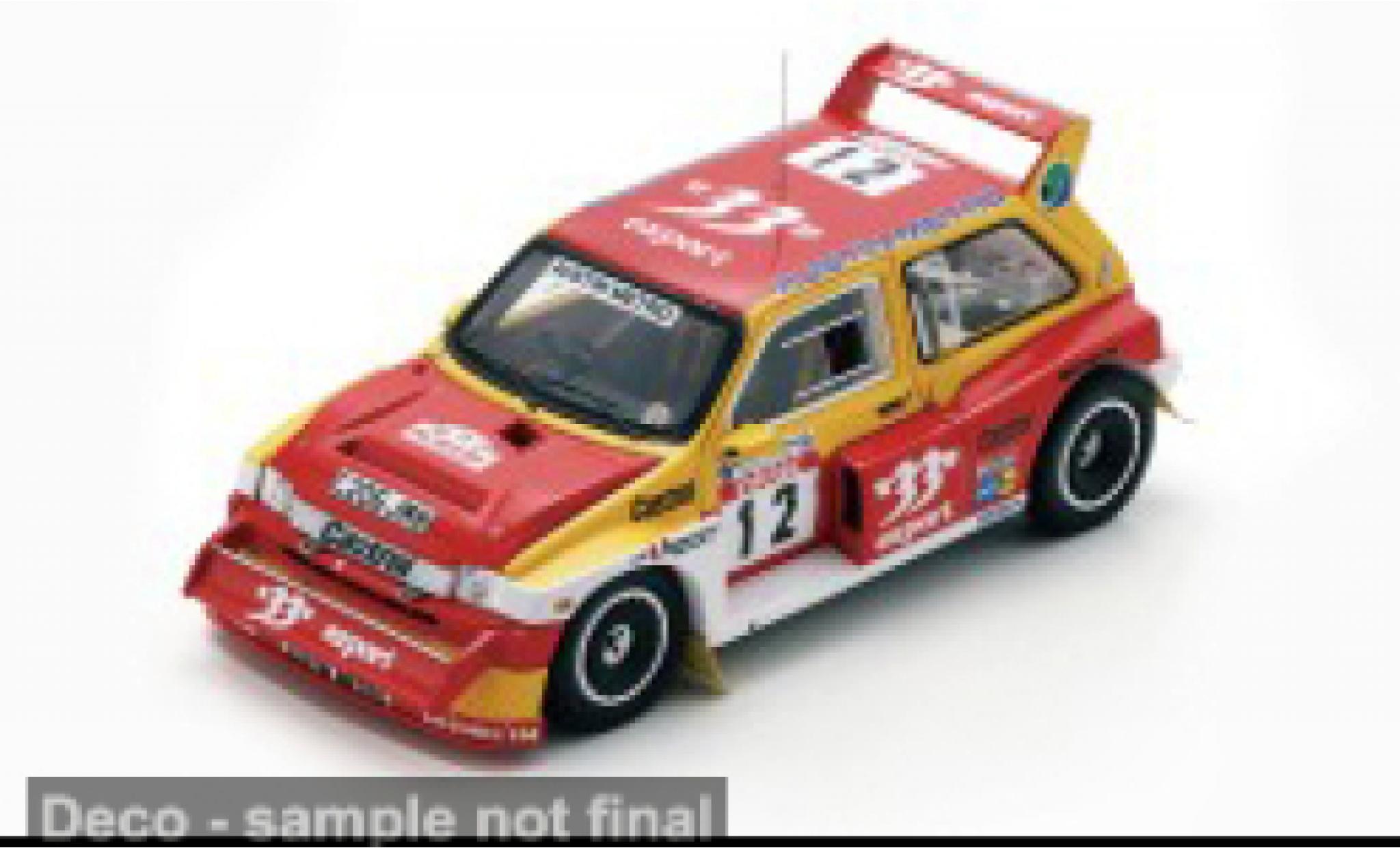 MG Metro 1/43 Spark 6R4 Tour de Corse 1986 #12 D.Auriol/B.Occelli 1:43 diecast model cars