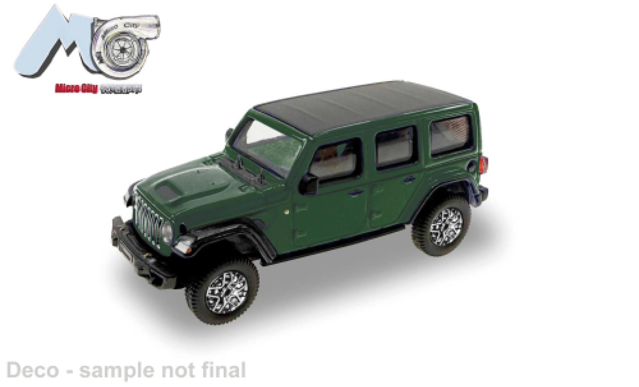 Jeep Wrangler 1/87 Micro City 87 green 2017 1:87 diecast model cars
