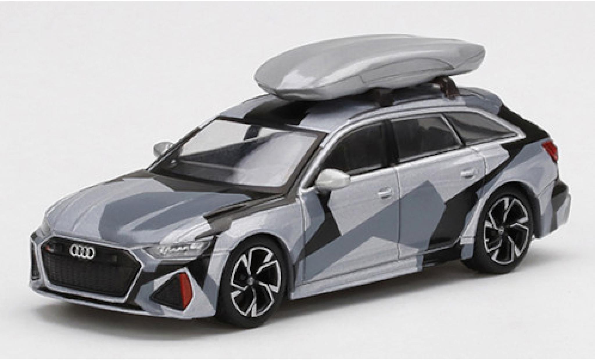 Audi RS6 1/64 Mini GT Avant grey/Dekor mit Dachbox diecast model cars