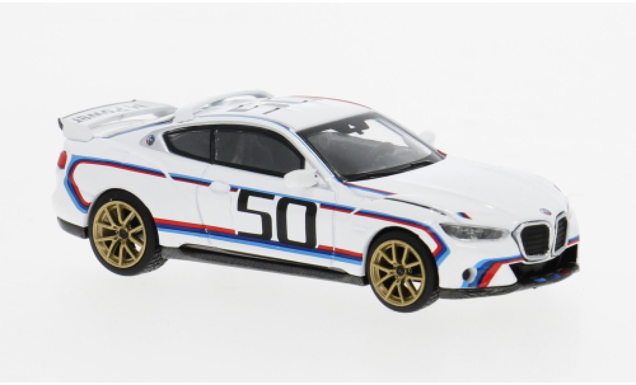 Bmw 3.0 1/64 Mini GT CSL white/Dekor 1:64 diecast model cars