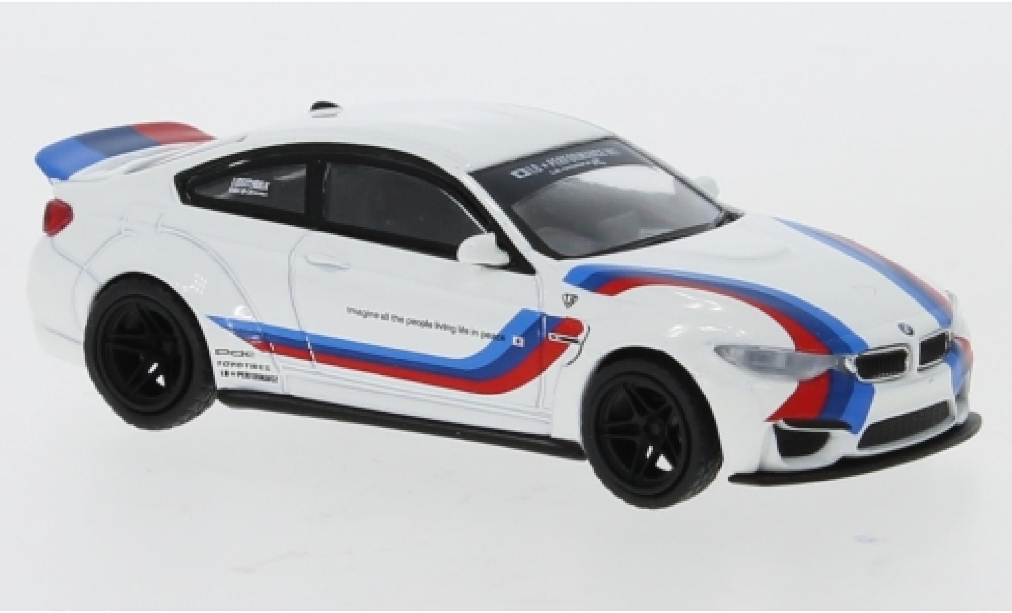 Bmw M4 1/64 Mini GT (F82) LB Works white/Dekor RHD diecast model cars