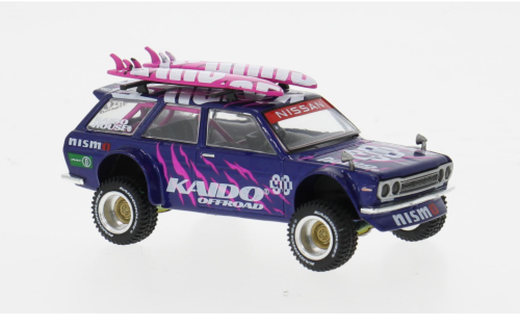 Datsun 510 1/64 Mini GT 4x4 Wagon purple/pink 1969 1:64 diecast model cars