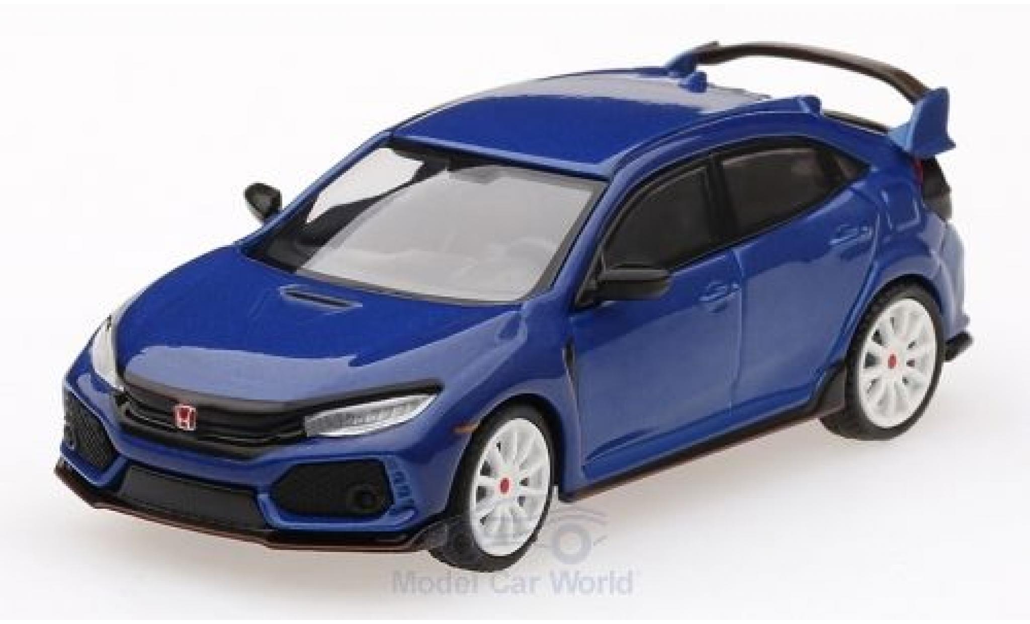 Honda Civic 1/64 Mini GT Type R (FK8) metallic blue Modulo Kit diecast model cars
