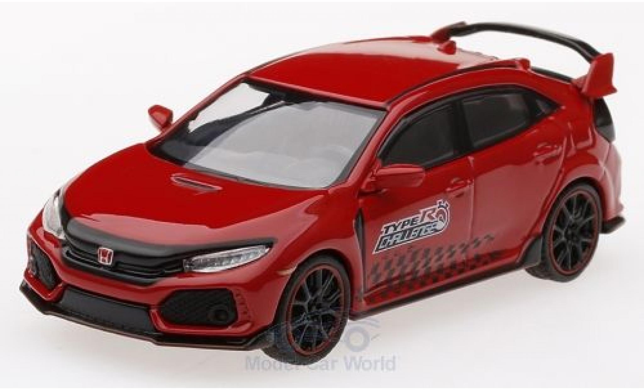 Honda Civic 1/64 Mini GT Type R (FK8) red 2018 Time Attack diecast model cars