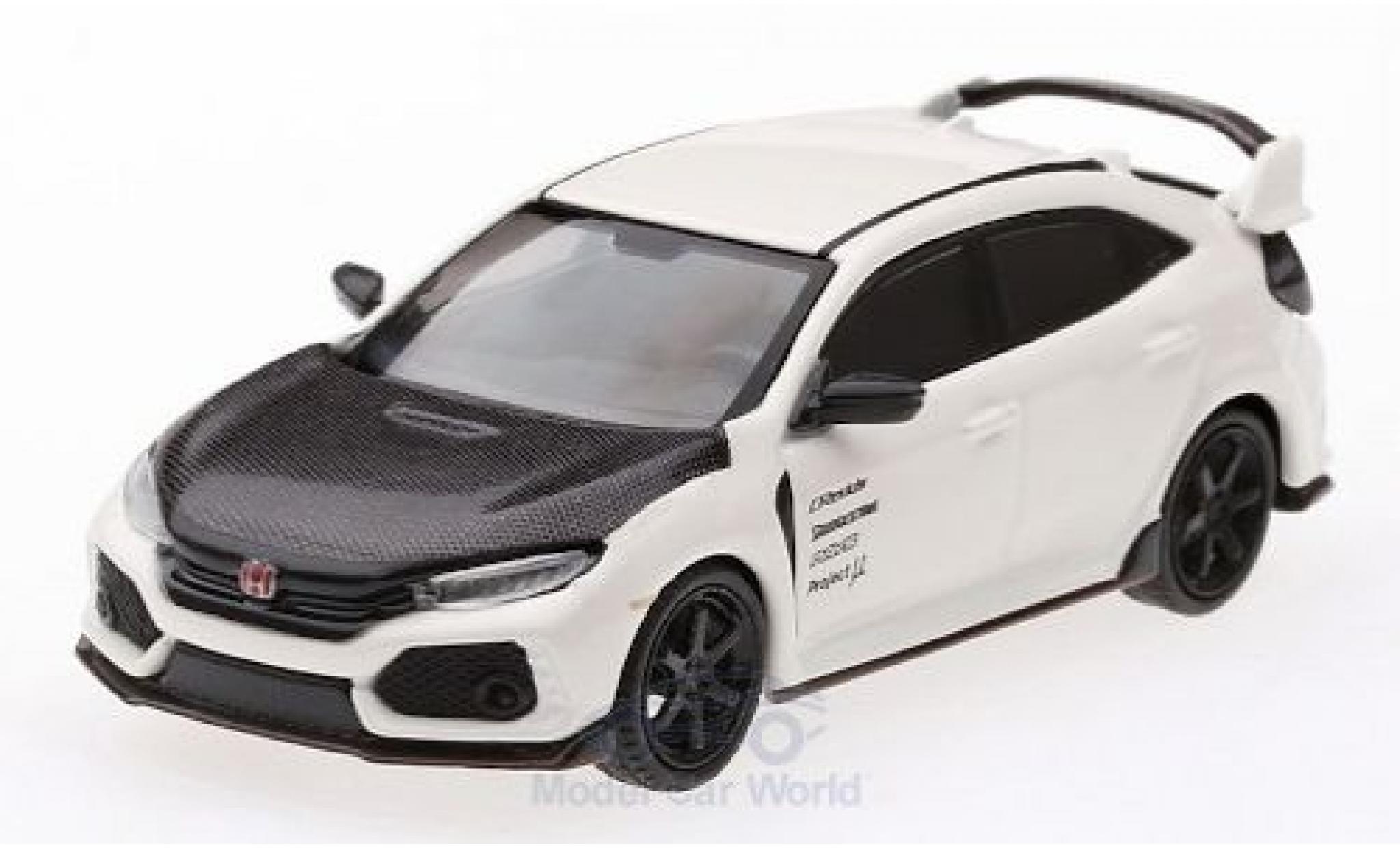 Honda Civic 1/64 Mini GT Type R (FK8) white/carbon RHD diecast model cars