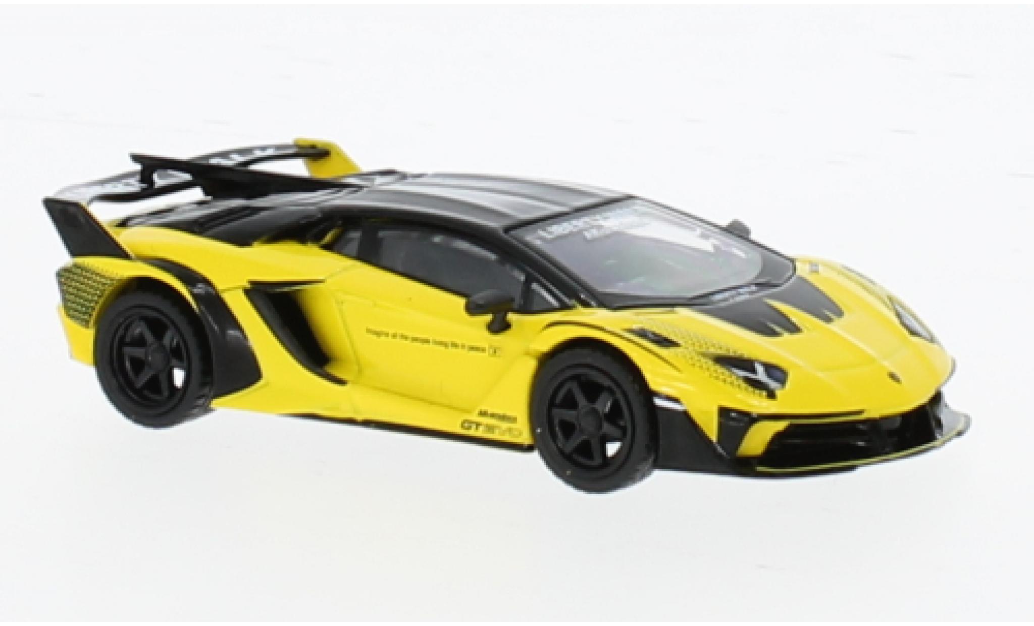 Lamborghini Aventador 1/64 Mini GT GT EVO LB-Silhouette Works yellow 1:64 diecast model cars