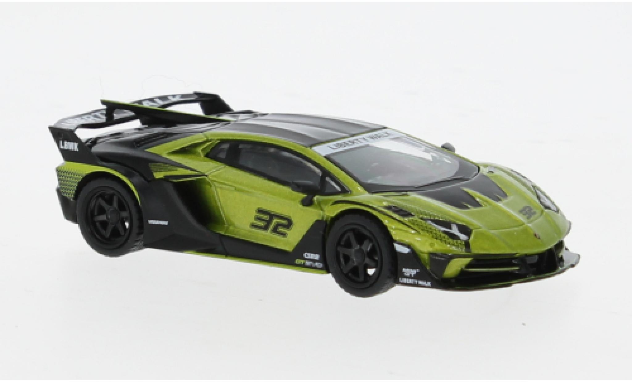 Lamborghini Aventador 1/64 Mini GT GT EVO LB-Silhouette Works green 1:64 diecast model cars