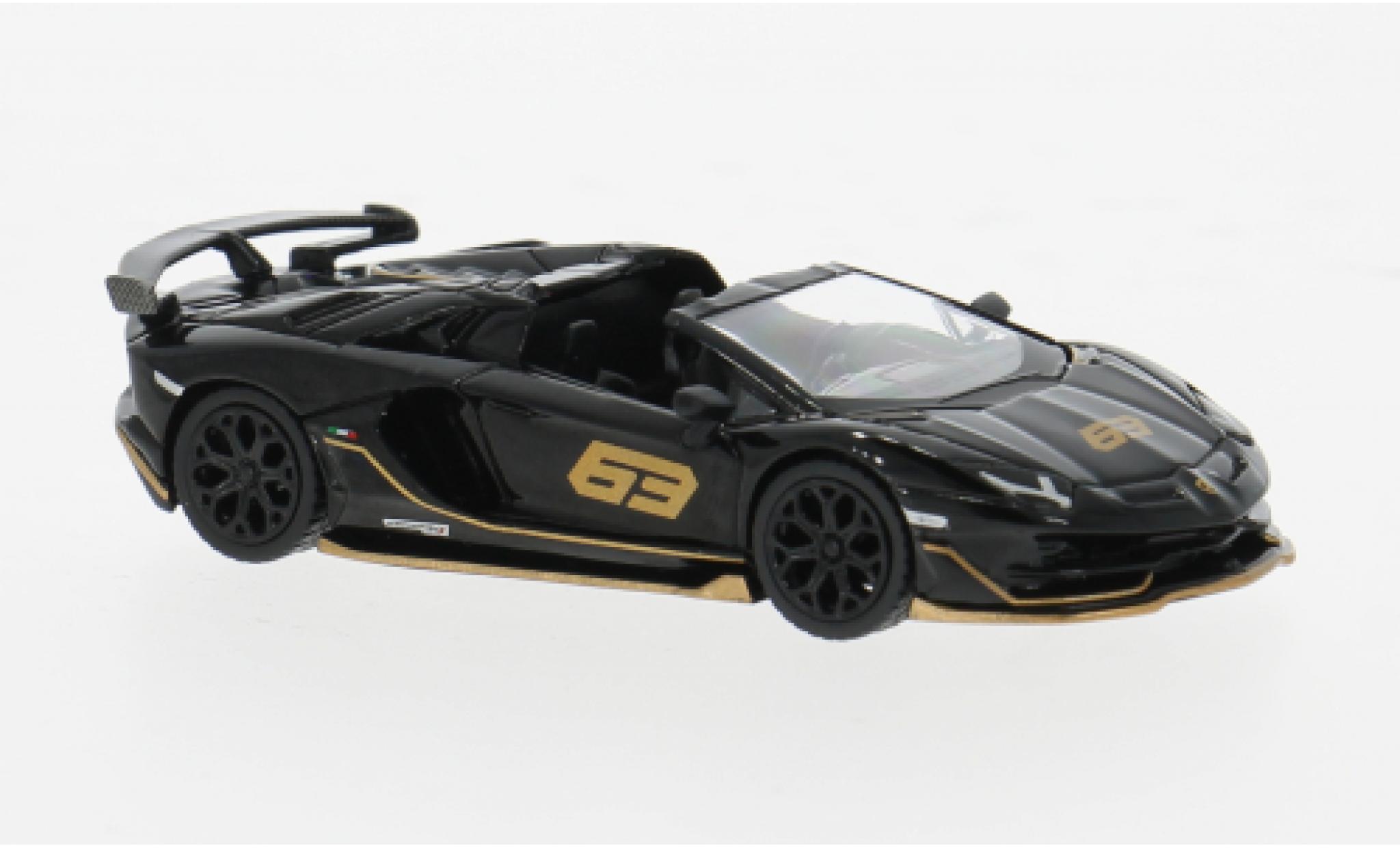 Lamborghini Aventador 1/64 Mini GT SVJ Roadster black/brown 1:64 diecast model cars
