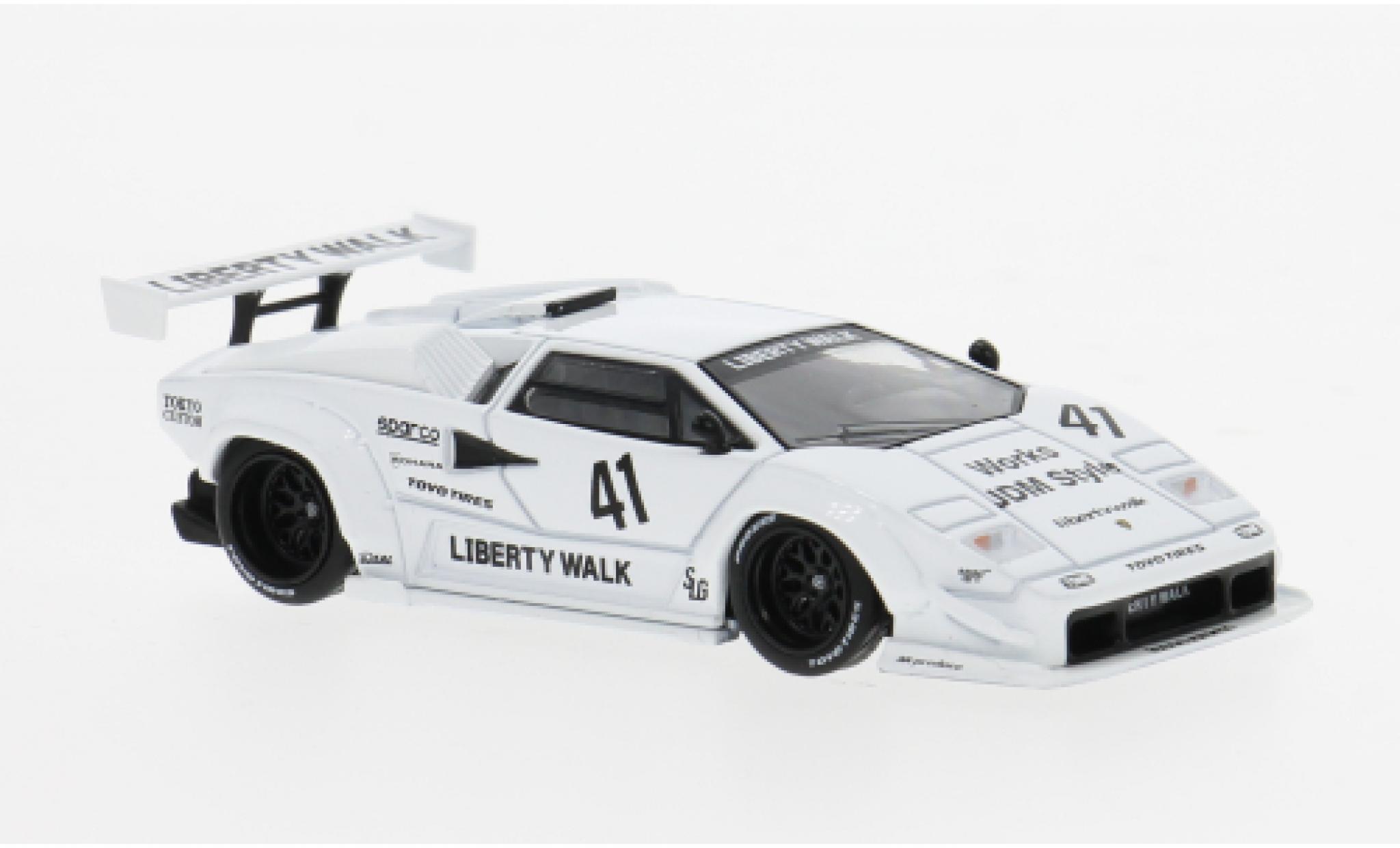 Lamborghini Countach 1/64 Mini GT LB-Works white 2024 1:64 diecast model cars
