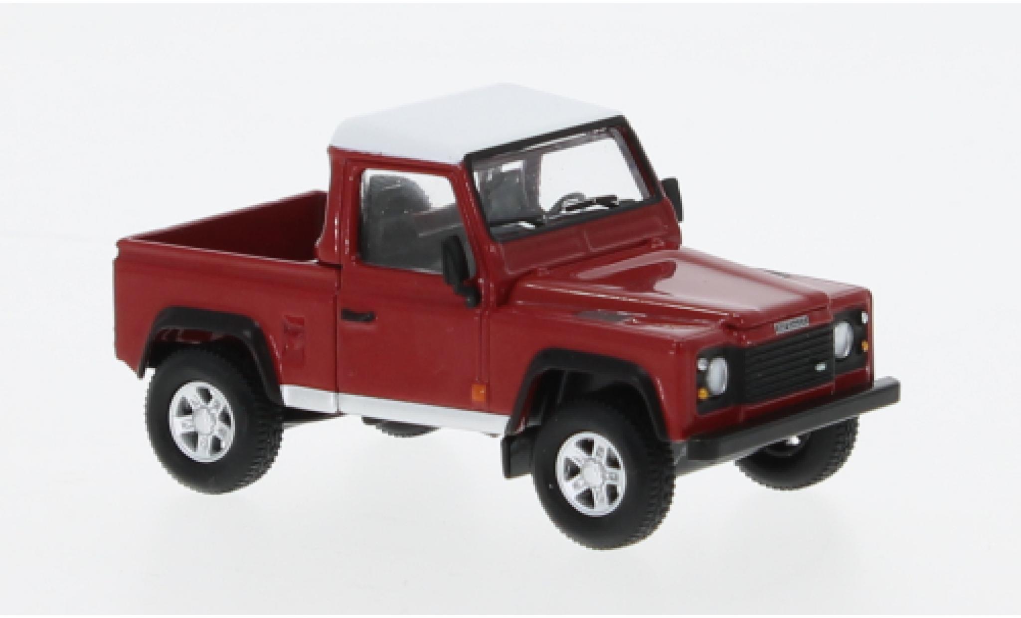 Land Rover Defender 1/64 Mini GT 90 Pick Up red/white 1:64 diecast model cars