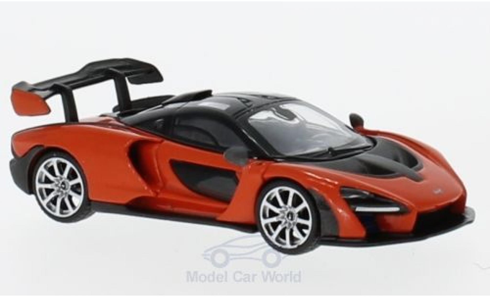 McLaren Senna 1/18 Mini GT orange diecast model cars
